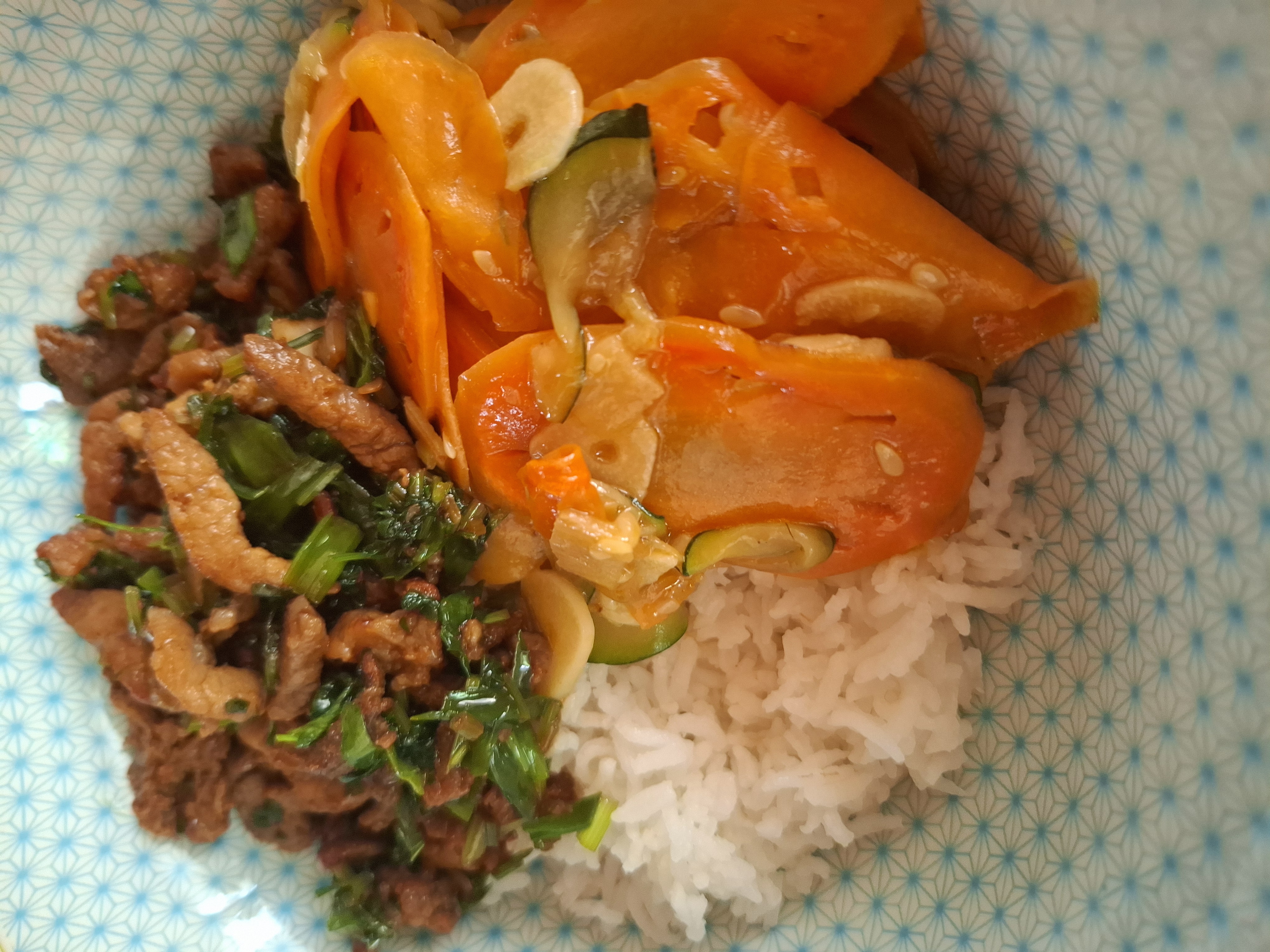 Porc émincé et légumes sautés